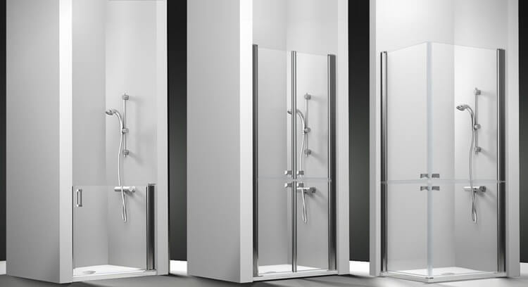 modelos de mamparas de ducha disponibles en nuestra serie PMR Asistencial