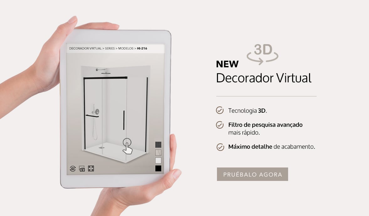 Descubra o renovado Decorador Virtual da Profiltek: Personalização 3D para o seu espaço de banho ideal